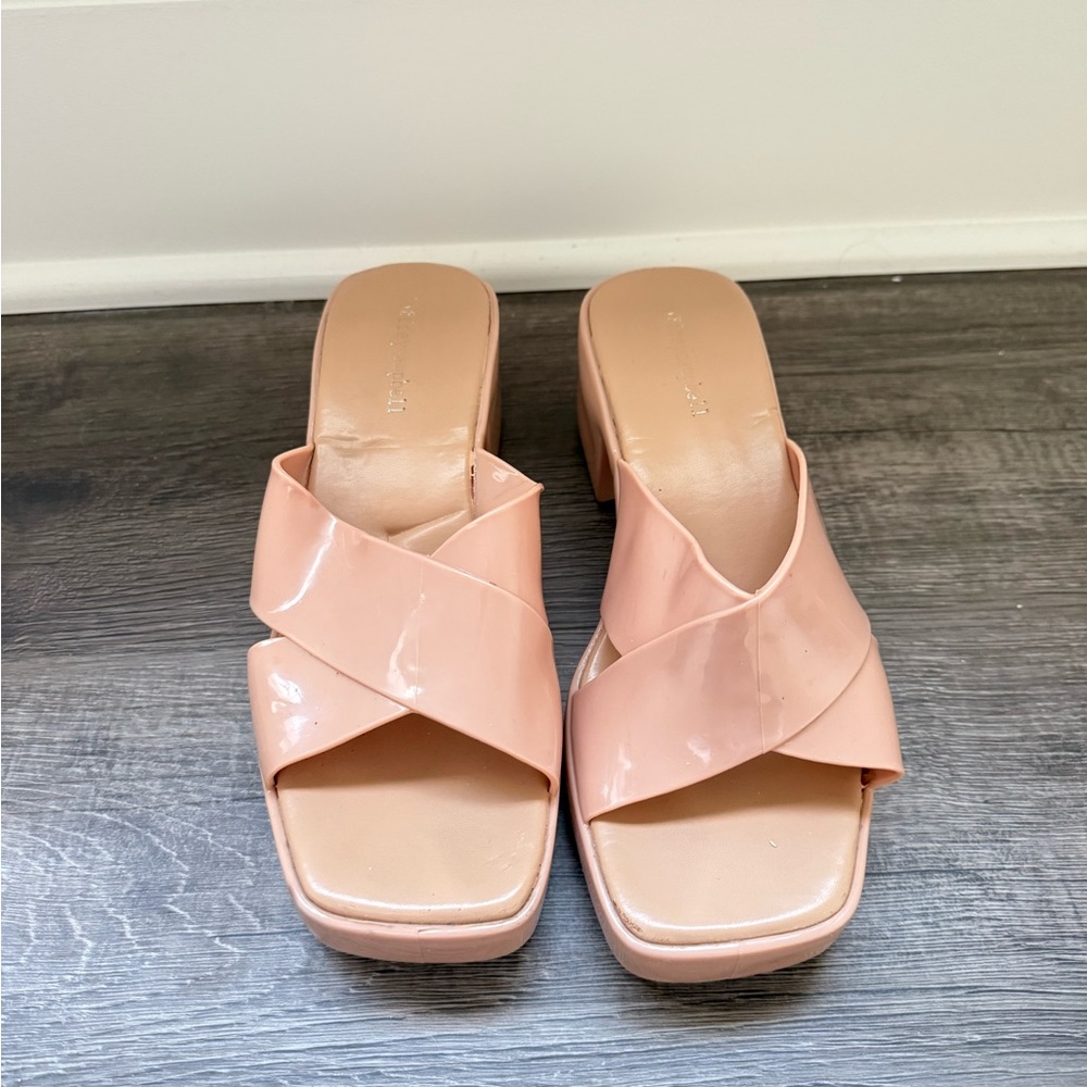Jeffrey Campbell Blush Pink Mules